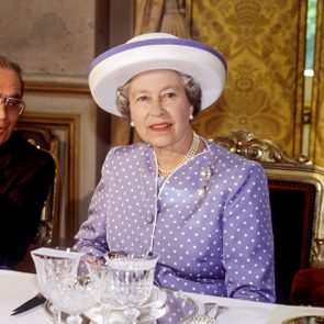 The Queen At A Luncheon In Paris