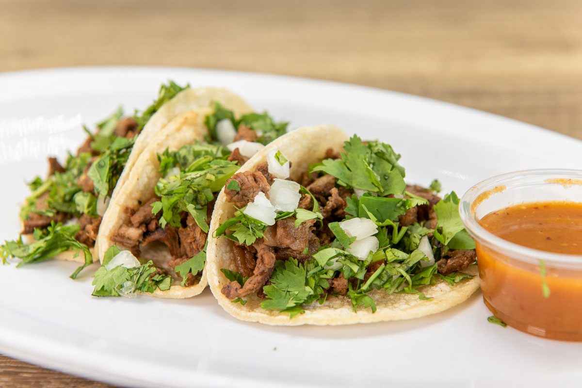 Street Tacos Filled With Meat