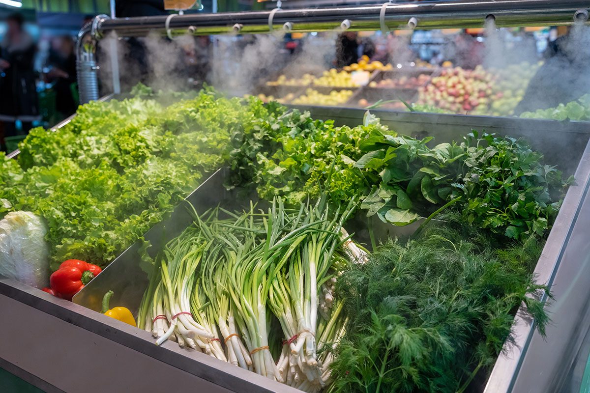 Grocery Stores Spray Produce With Water