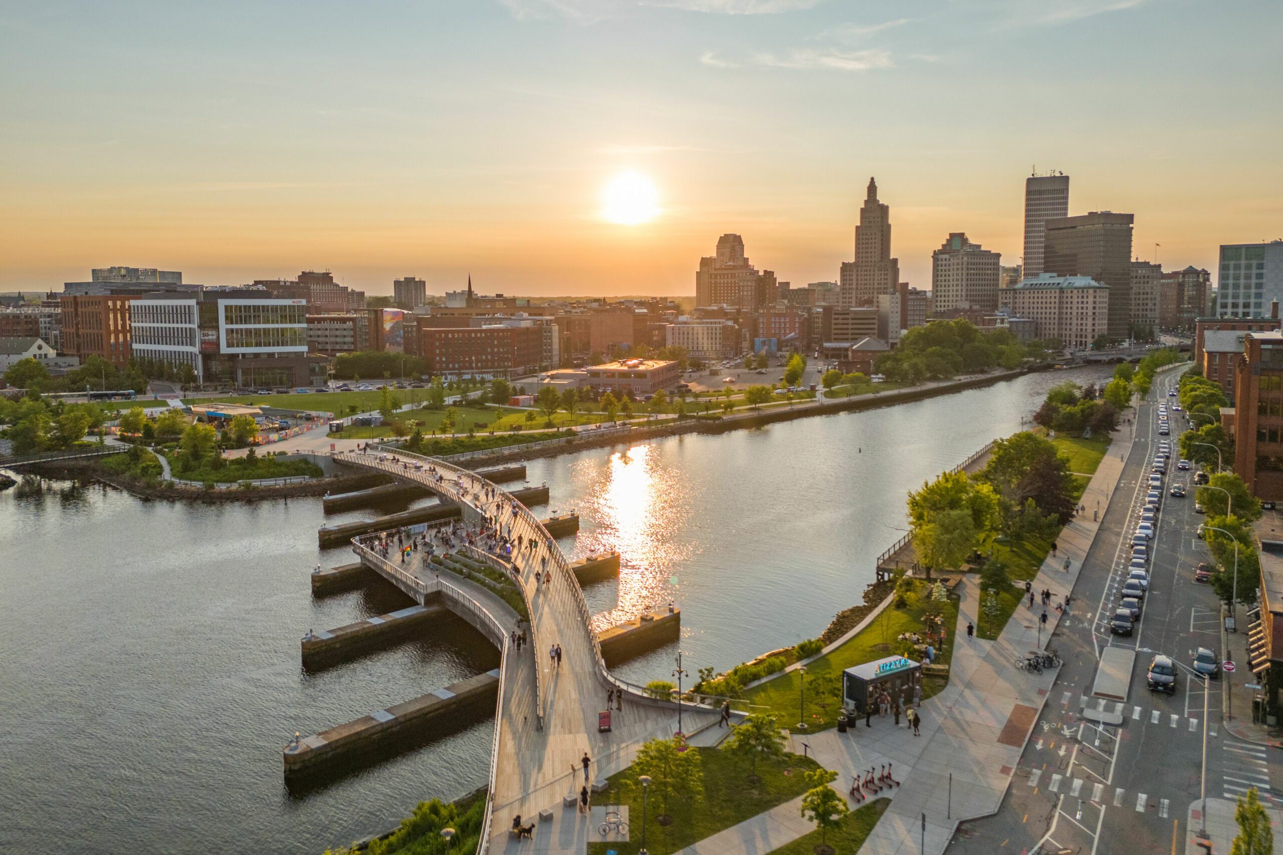 Aerial view of Providence, Rhode Island.